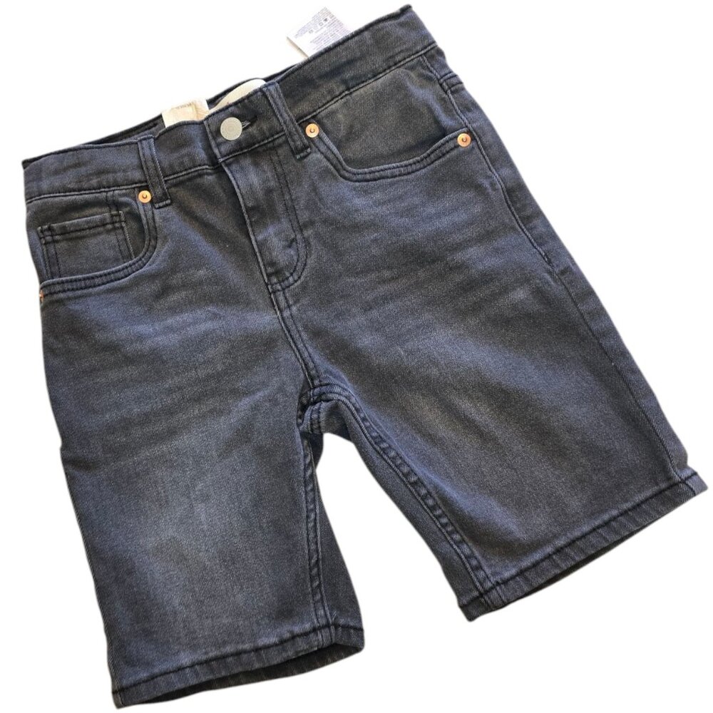 🏷️ NWT 🏷️ Boy's LEVI'S Black Denim Slim Jean Shorts sz  12   🏷️ NWT  🏷️